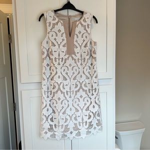 Katherine Kelly size 4 lace and cream dress